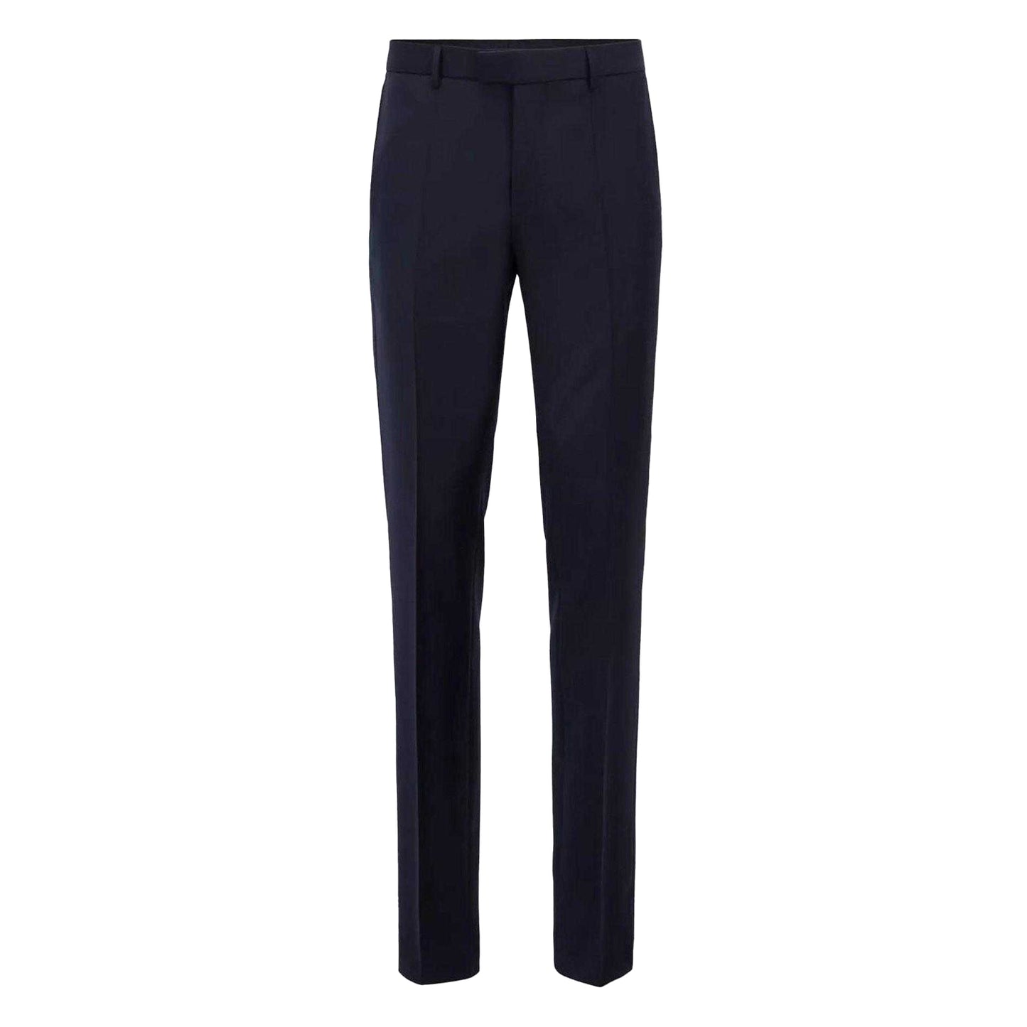 Navy - Front - Boss Mens Lone Regular Formal Trousers