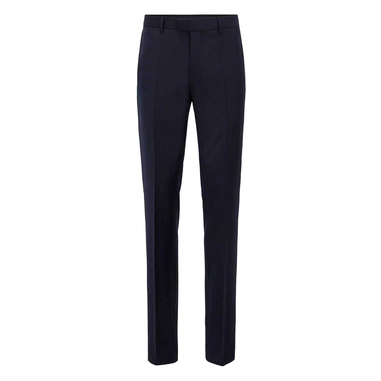 Navy - Front - Boss Mens Lone Regular Formal Trousers