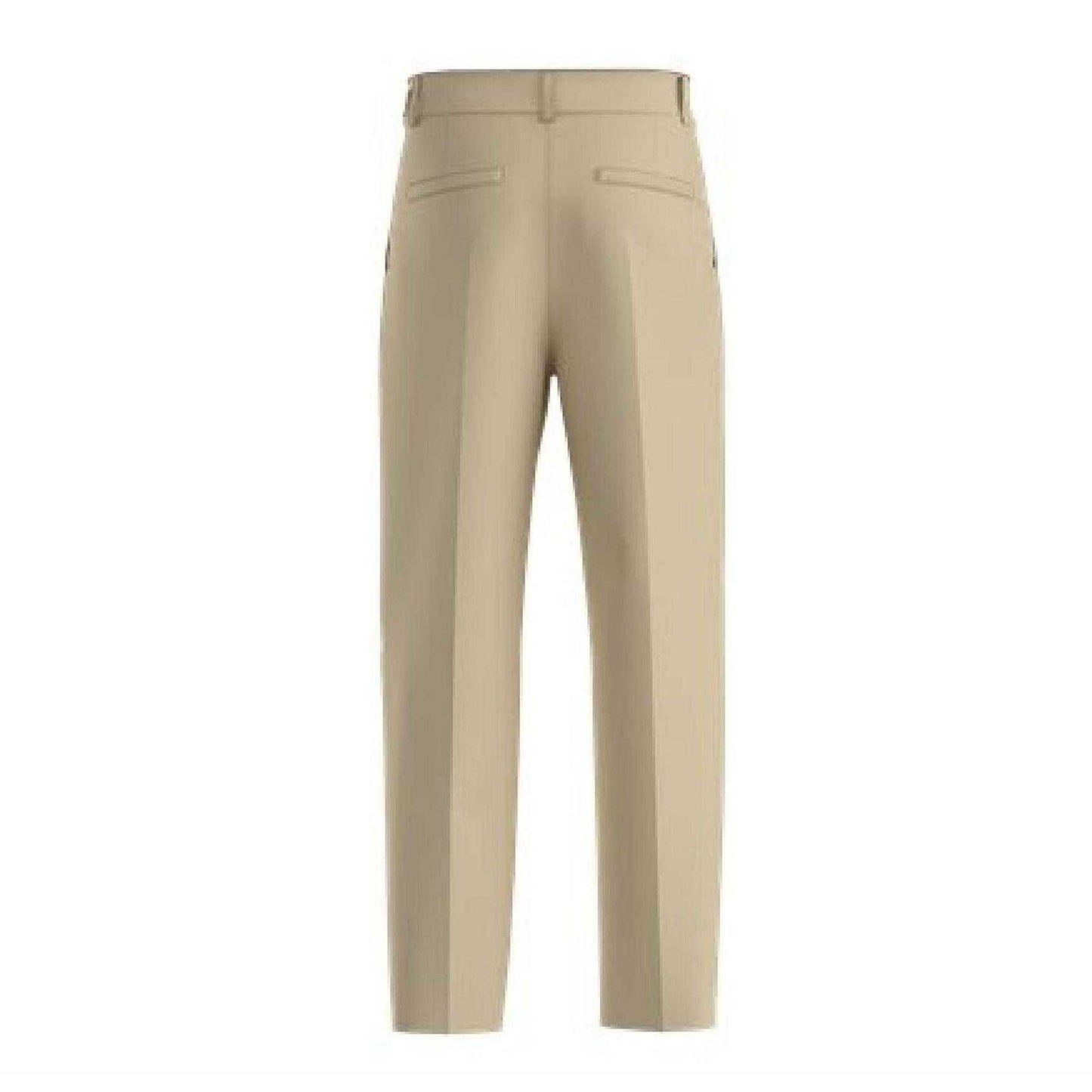Beige - Back - Hugo Mens Relaxed Fit Trousers