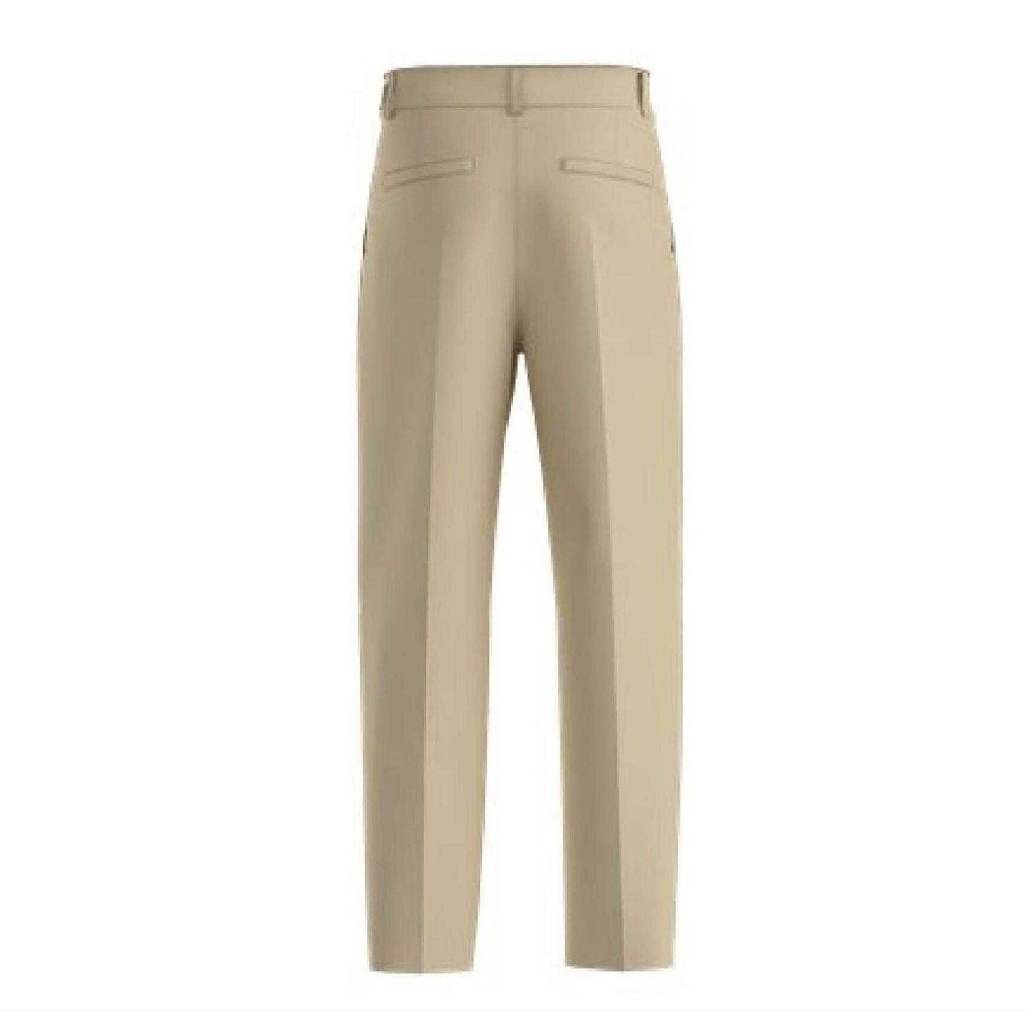Beige - Back - Hugo Mens Relaxed Fit Trousers