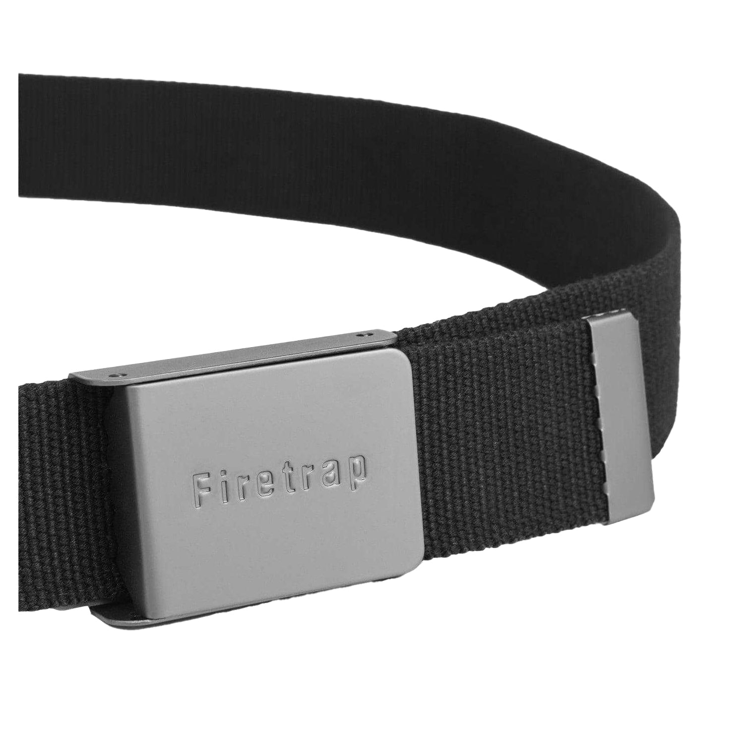 Black - Side - Firetrap Mens Woven Multi-Functional Bottle Opener Belt
