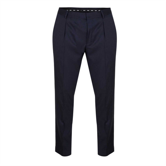 Dark Blue - Front - Boss Mens Straight Trousers