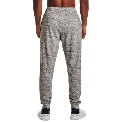 White - Back - Under Armour Mens Rival Terry Slim Hoodie And Joggers Set
