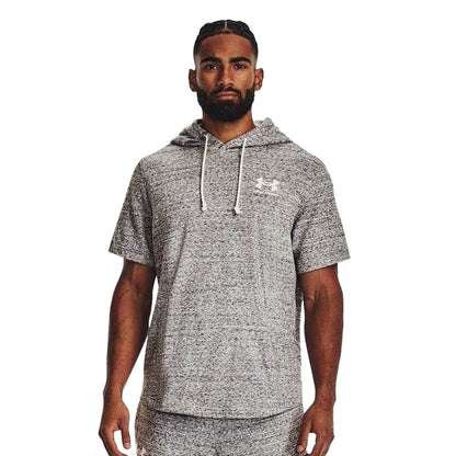 White - Side - Under Armour Mens Rival Terry Slim Hoodie And Joggers Set