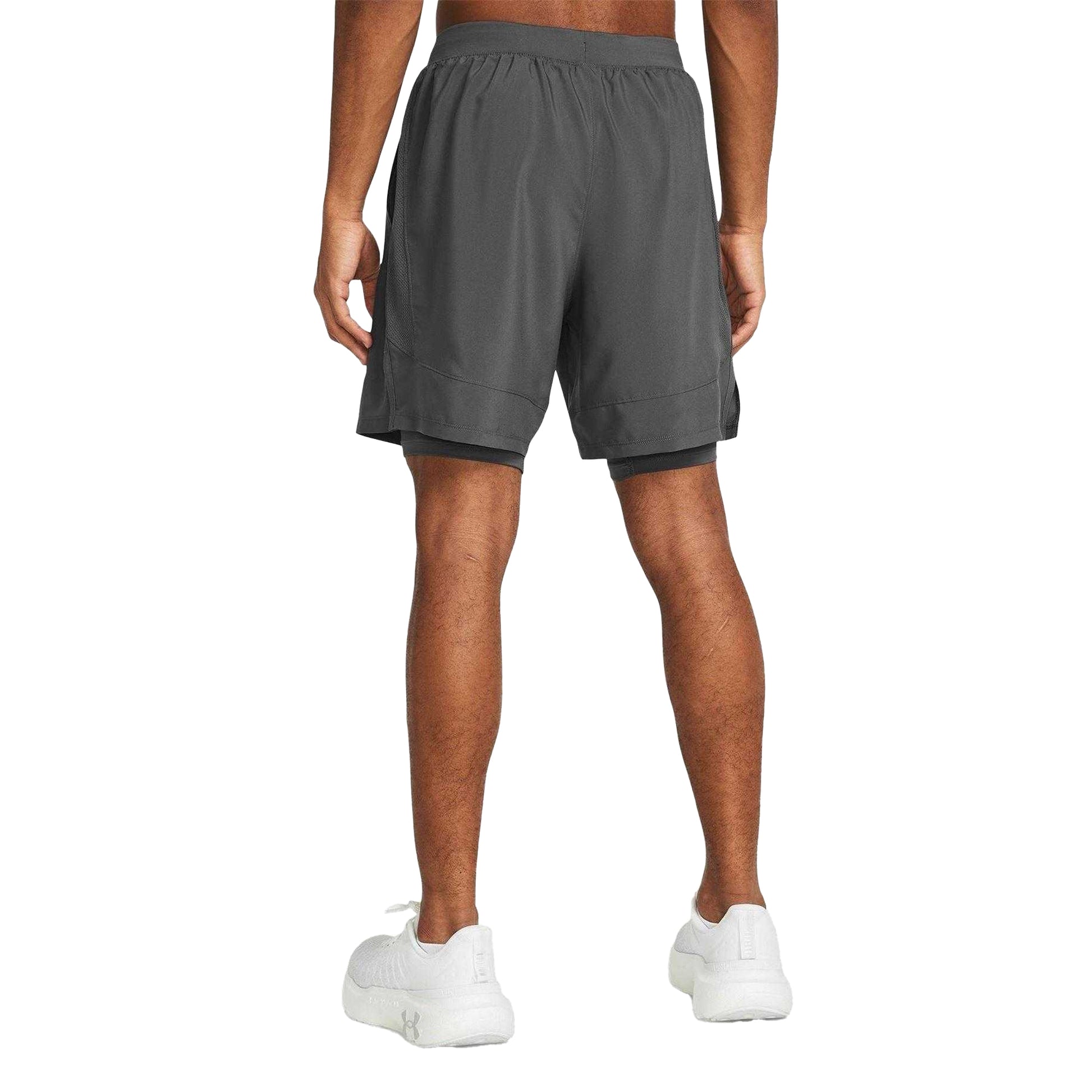 Castle Rock Grey - Pack Shot - Under Armour Mens Launch Running Shorts