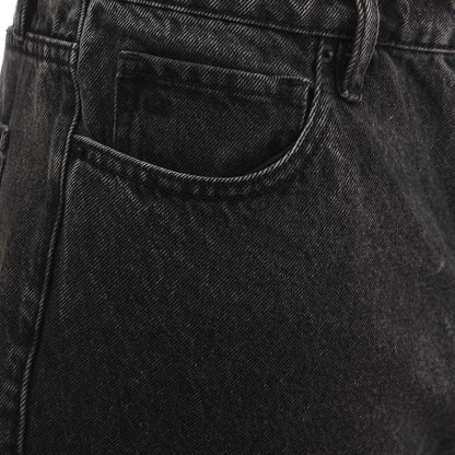 Black - Side - Armani Exchange Womens-Ladies J51 Carrot Fit Jeans