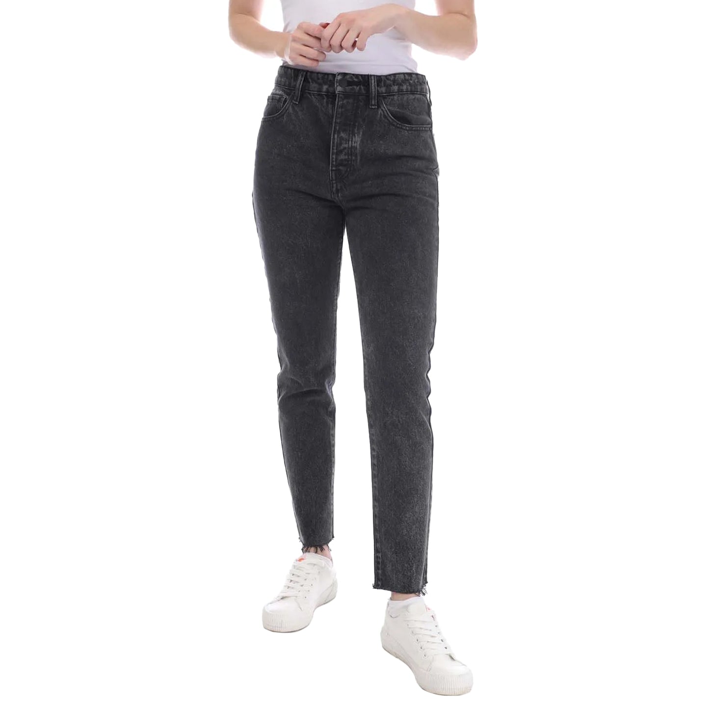 Black - Front - Armani Exchange Womens-Ladies J51 Carrot Fit Jeans