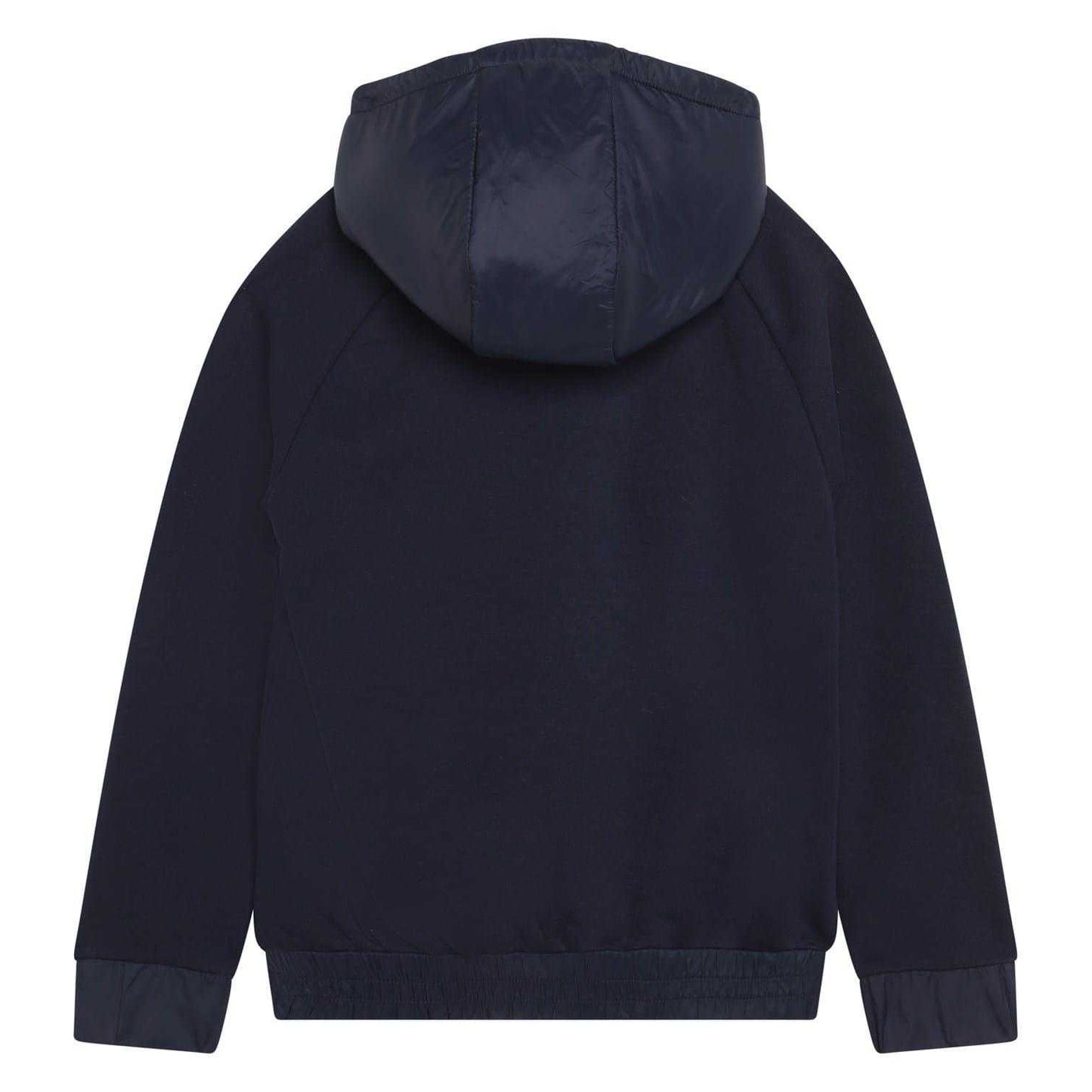 Navy - Back - Boss Childrens-Kids Regular Hoodie