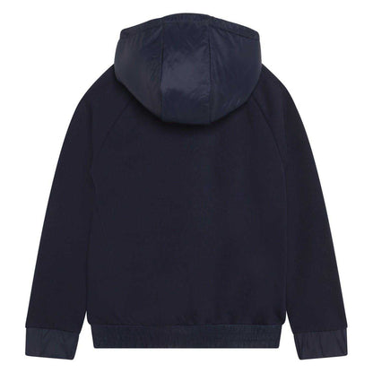 Navy - Back - Boss Childrens-Kids Regular Hoodie