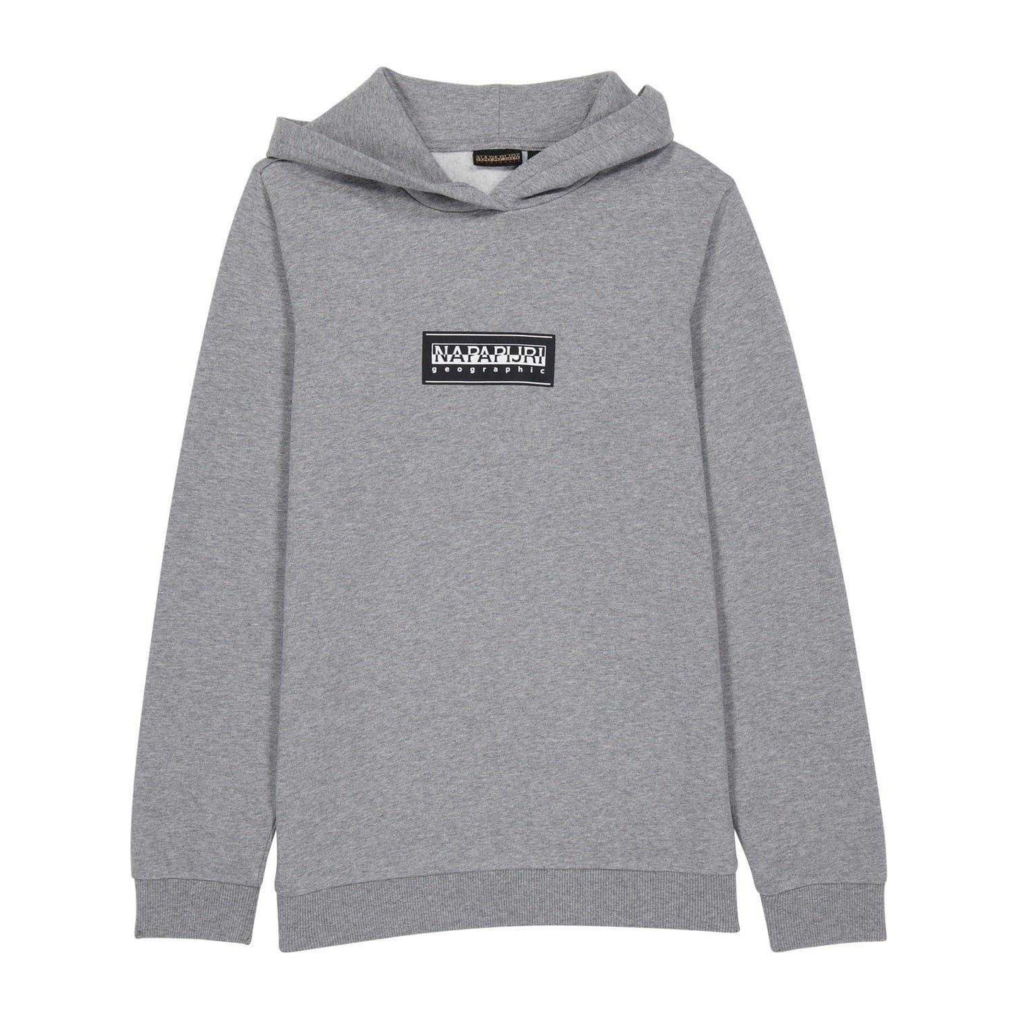 Grey - Front - Napapijri Mens Hoodie
