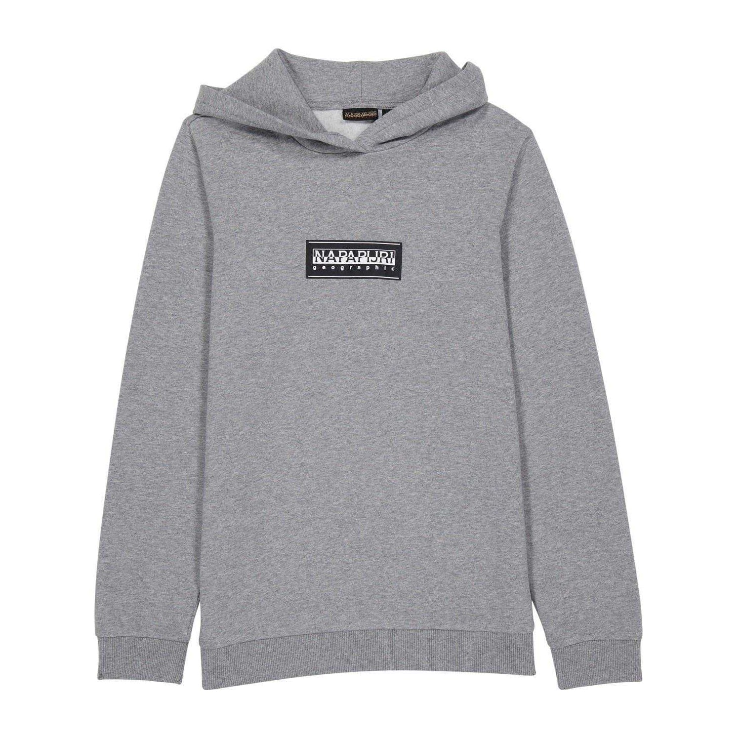 Grey - Front - Napapijri Mens Hoodie
