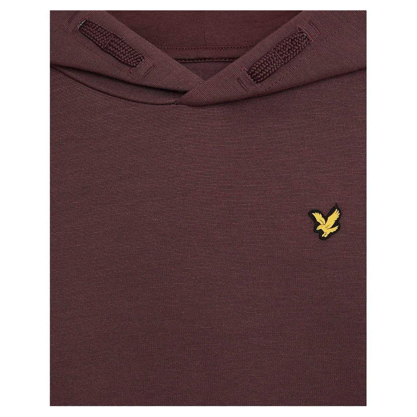 Burgundy - Side - Lyle & Scott Childrens-Kids Drawstring Hoodie