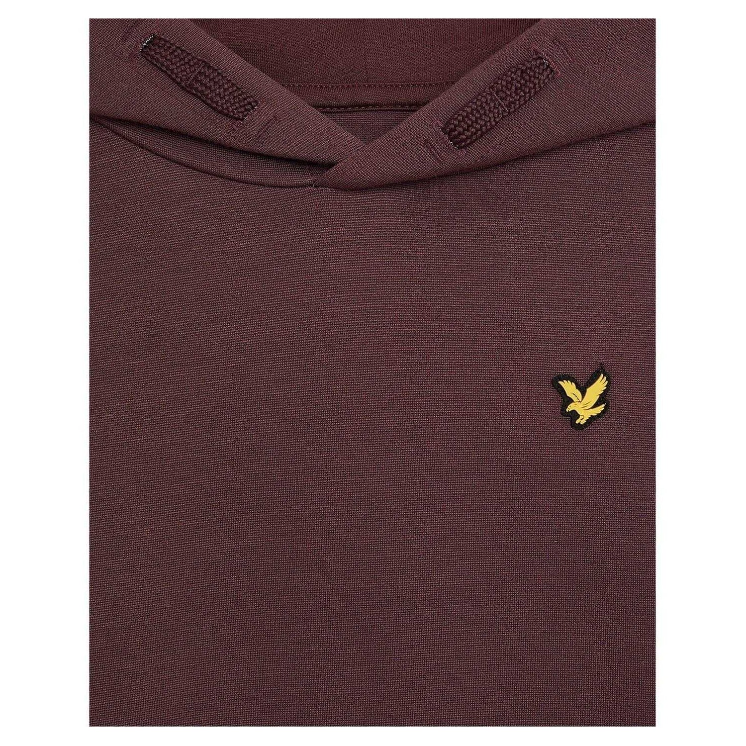Burgundy - Side - Lyle & Scott Childrens-Kids Drawstring Hoodie