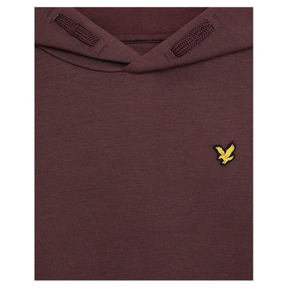 Burgundy - Side - Lyle & Scott Childrens-Kids Drawstring Hoodie