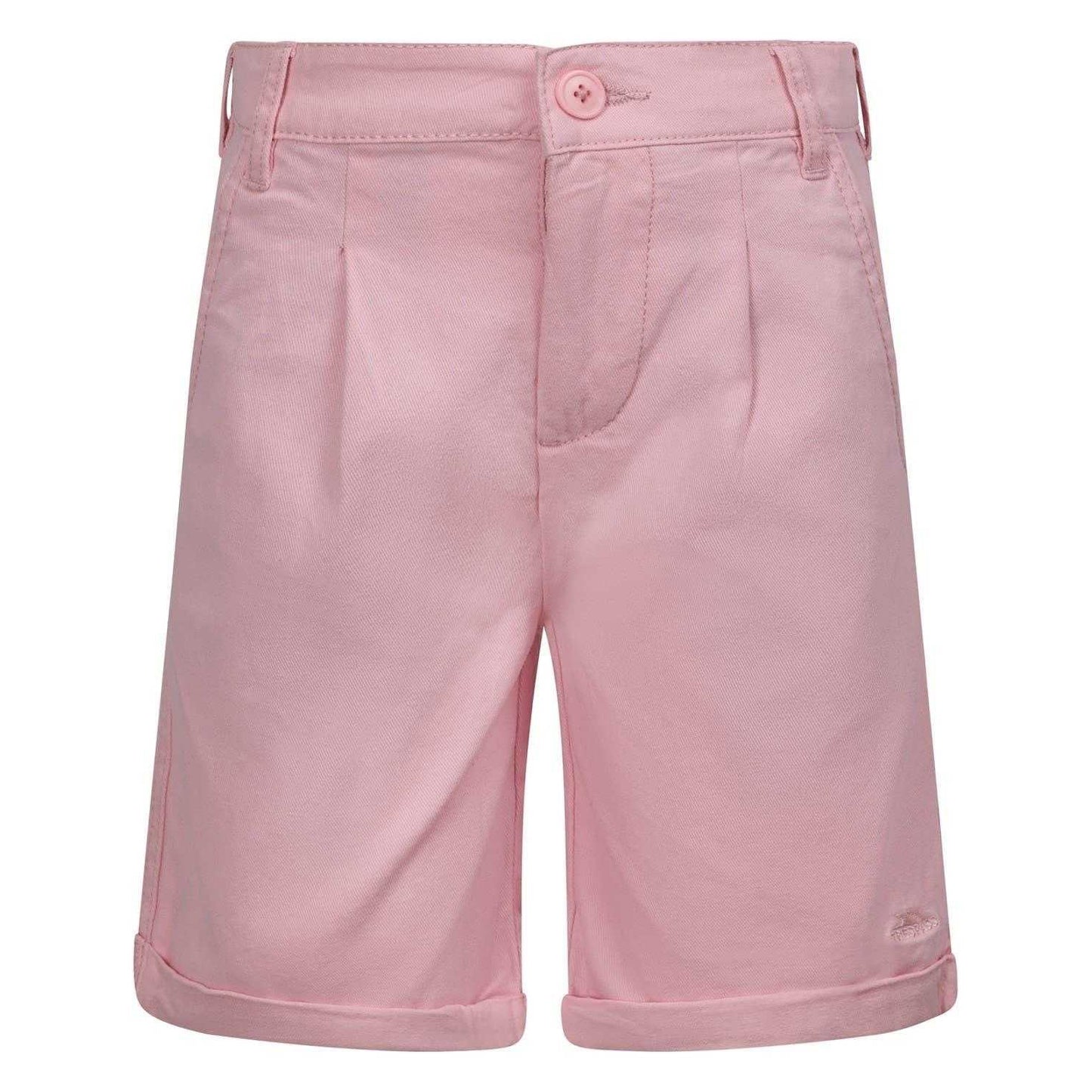 Pale Pink - Front - Trespass Girls Hun Chino Shorts