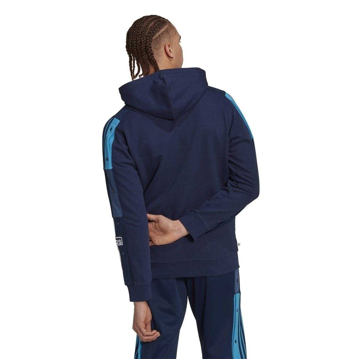 Blue - Back - Adidas Mens Regular Raglan Hoodie