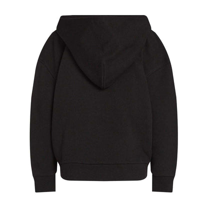 Black - Back - Calvin Klein Childrens-Kids Hooded Drop Sleeve Hoodie