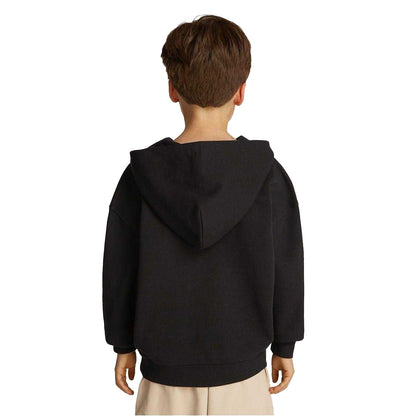Black - Pack Shot - Calvin Klein Childrens-Kids Hooded Drop Sleeve Hoodie
