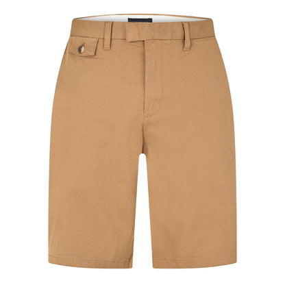 Tan - Front - Ted Baker Mens Alscot Cotton Blend Chino Shorts