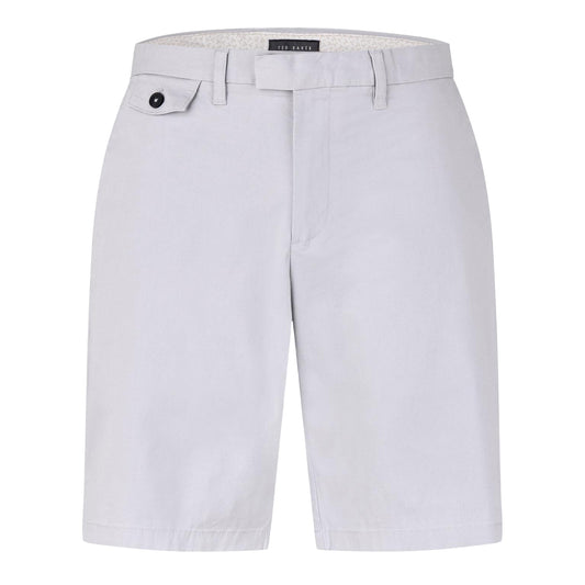 Light Grey - Front - Ted Baker Mens Alscot Cotton Blend Chino Shorts