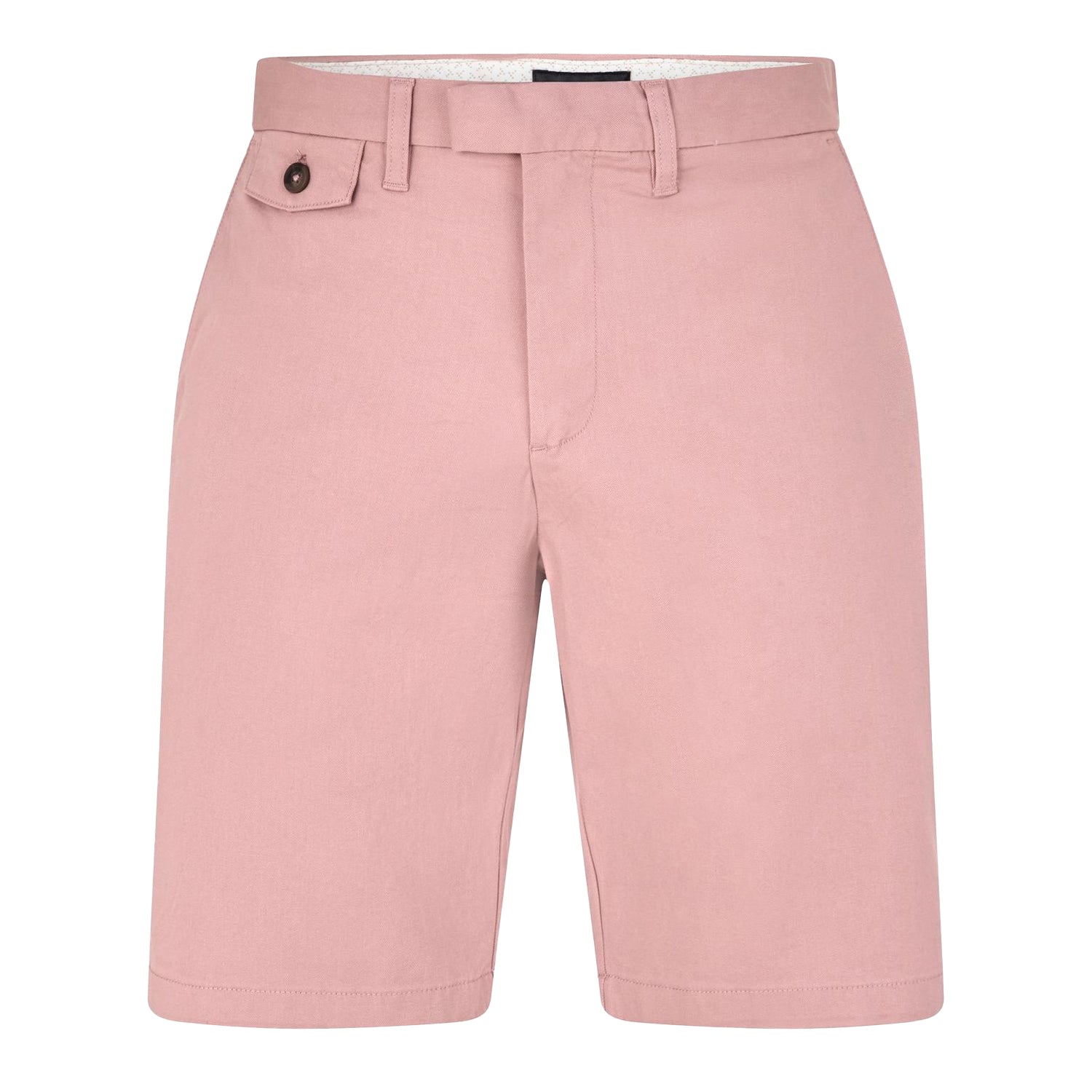 Mid Pink - Front - Ted Baker Mens Alscot Cotton Blend Chino Shorts