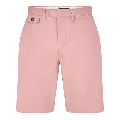 Mid Pink - Front - Ted Baker Mens Alscot Cotton Blend Chino Shorts