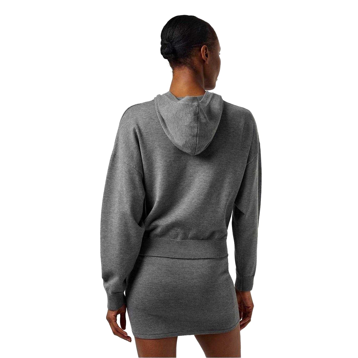 Charcoal Marl Marl - Back - Jack Wills Womens-Ladies Knitted Casual Hoodie