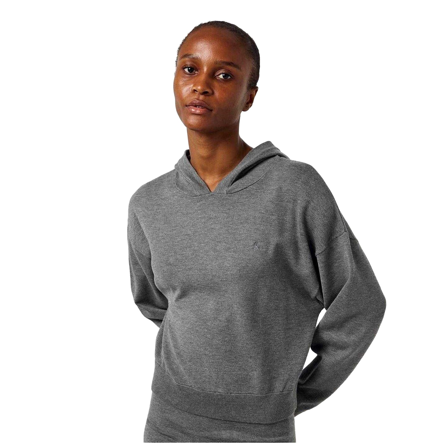 Charcoal Marl Marl - Lifestyle - Jack Wills Womens-Ladies Knitted Casual Hoodie