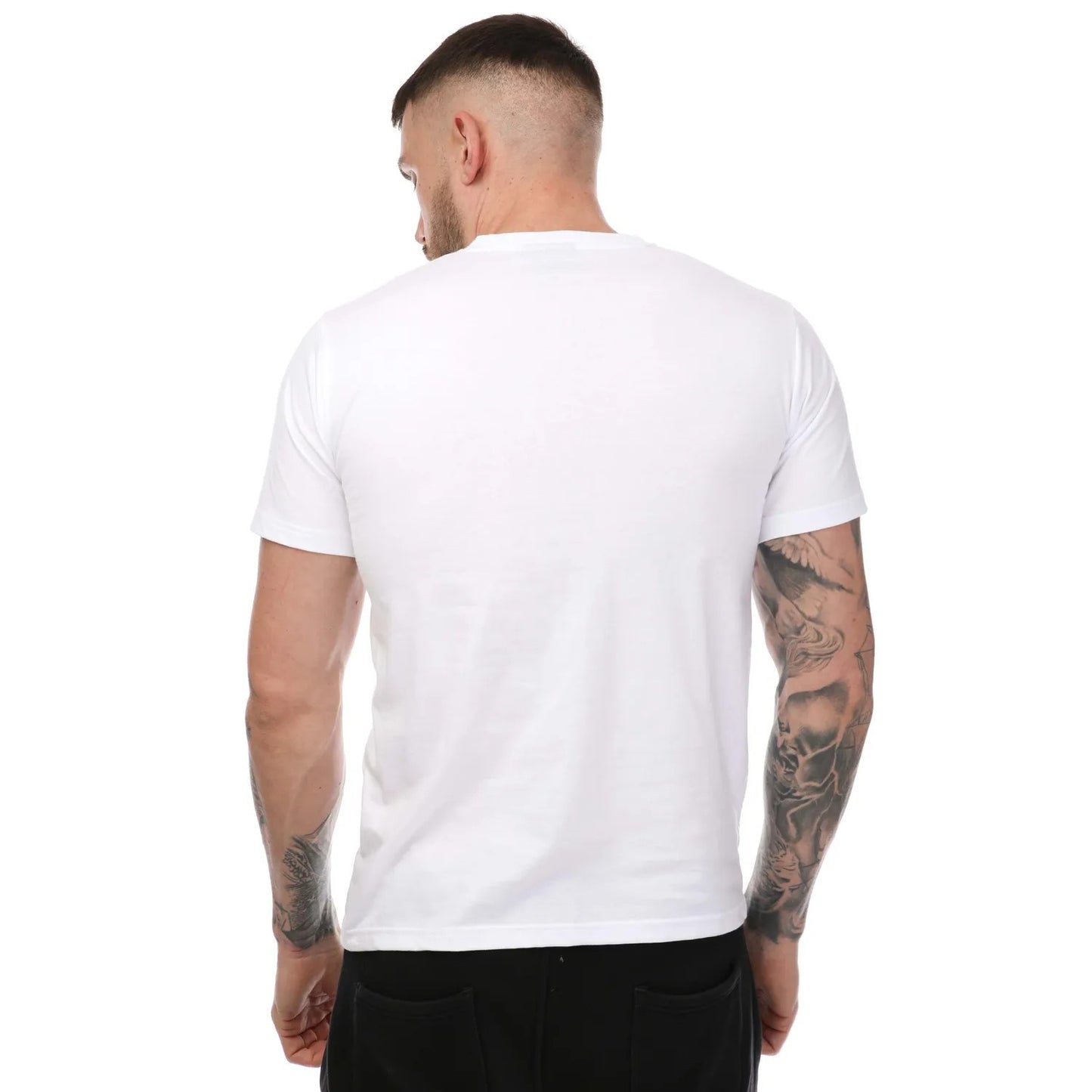 White - Back - One True Saxon Mens Baller Logo Cotton T-Shirt