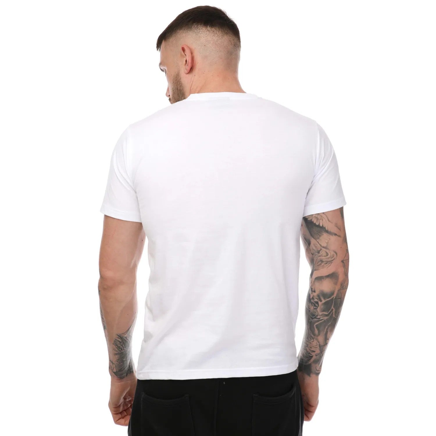White - Back - One True Saxon Mens Baller Logo Cotton T-Shirt