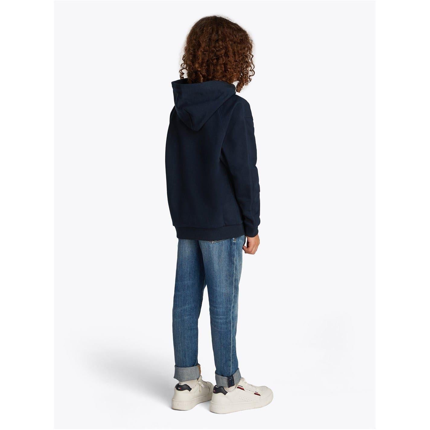 Navy - Lifestyle - Tommy Hilfiger Childrens-Kids Varsity Regular Hoodie