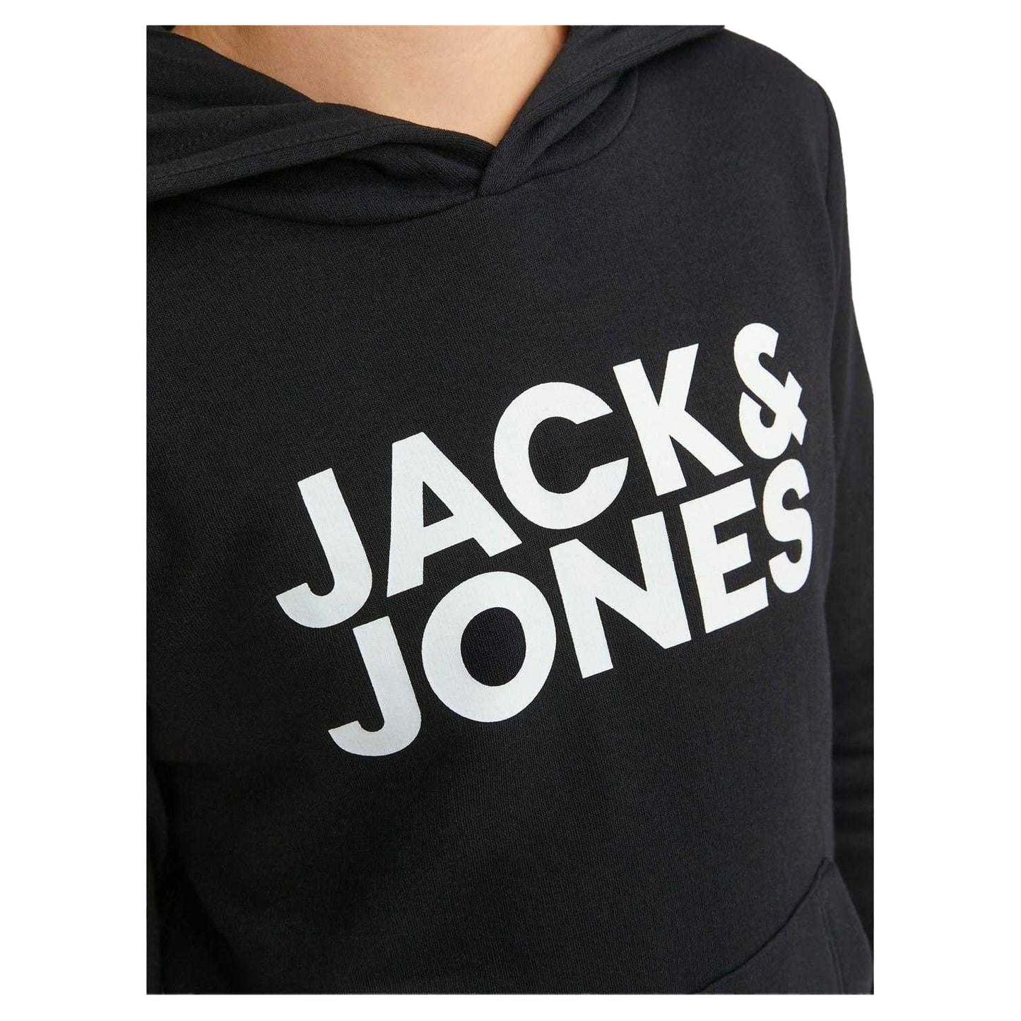 Black - Back - Jack And Jones Boys Bradley Drawstring Hoodie