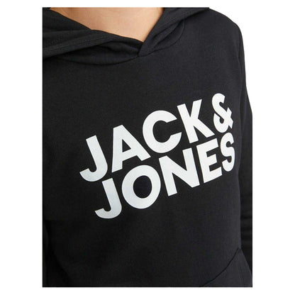 Black - Back - Jack And Jones Boys Bradley Drawstring Hoodie