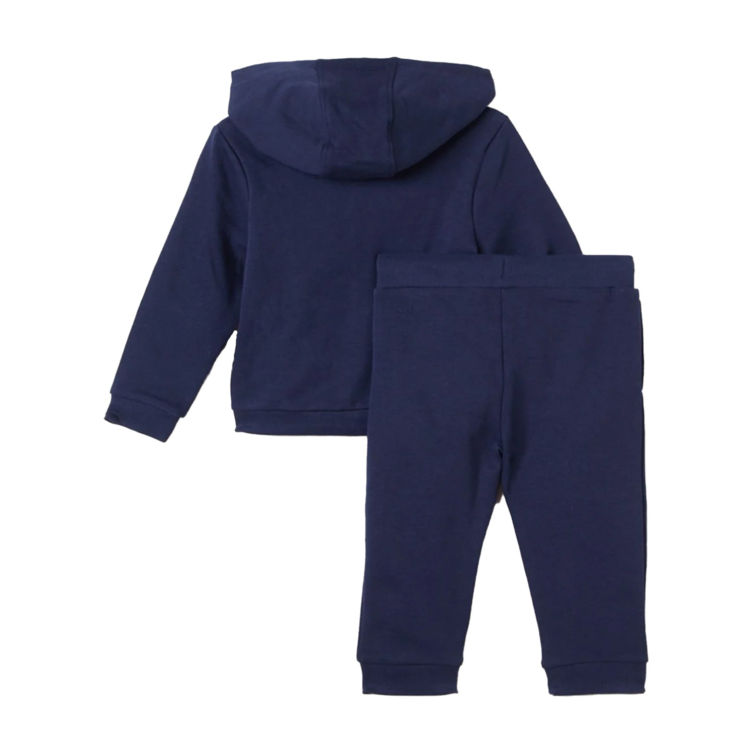 Navy - Back - Lyle & Scott Baby Boys Cotton Blend Hoodie And Joggers Set