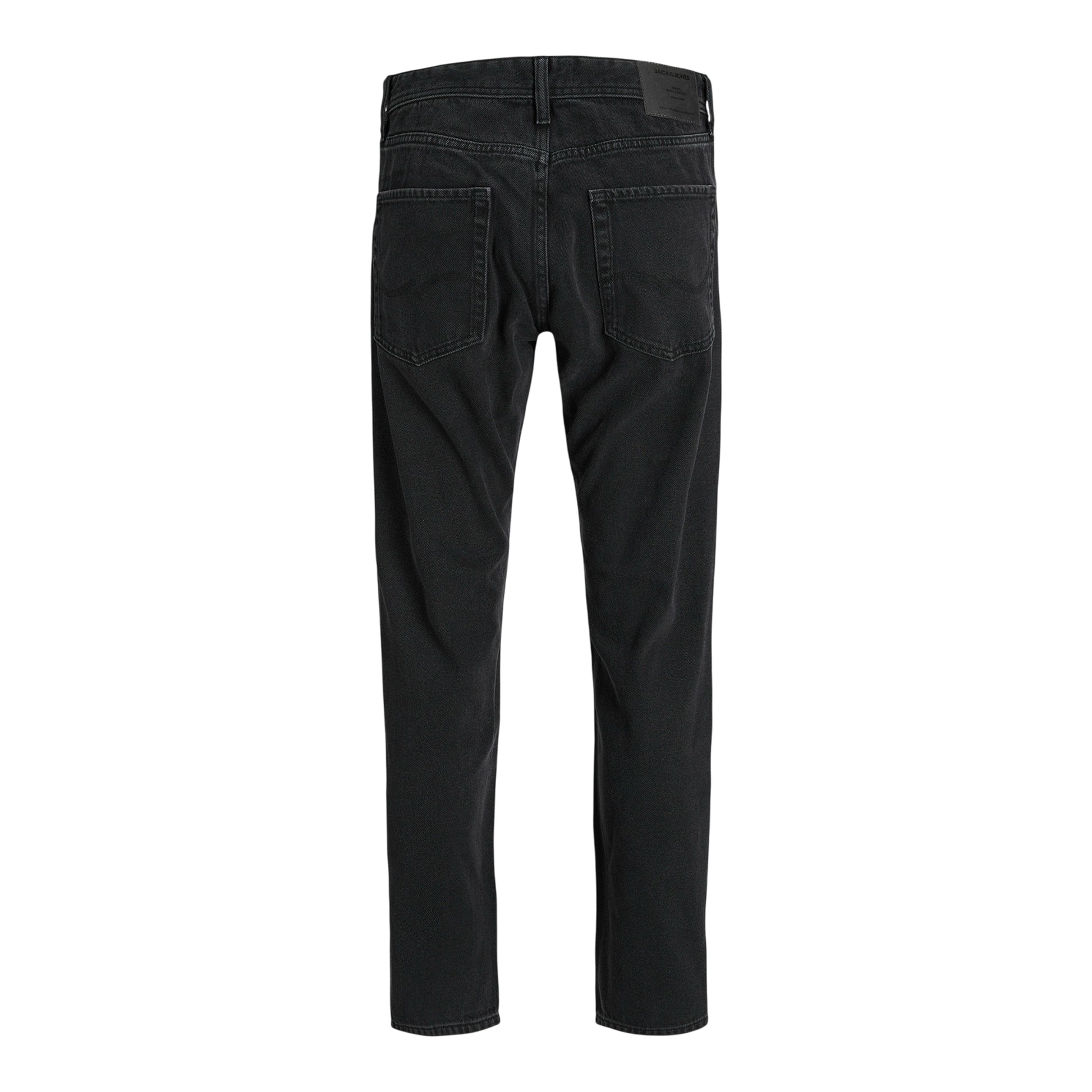 Black Denim - Back - Jack And Jones Mens Chris Denim Wide Jeans