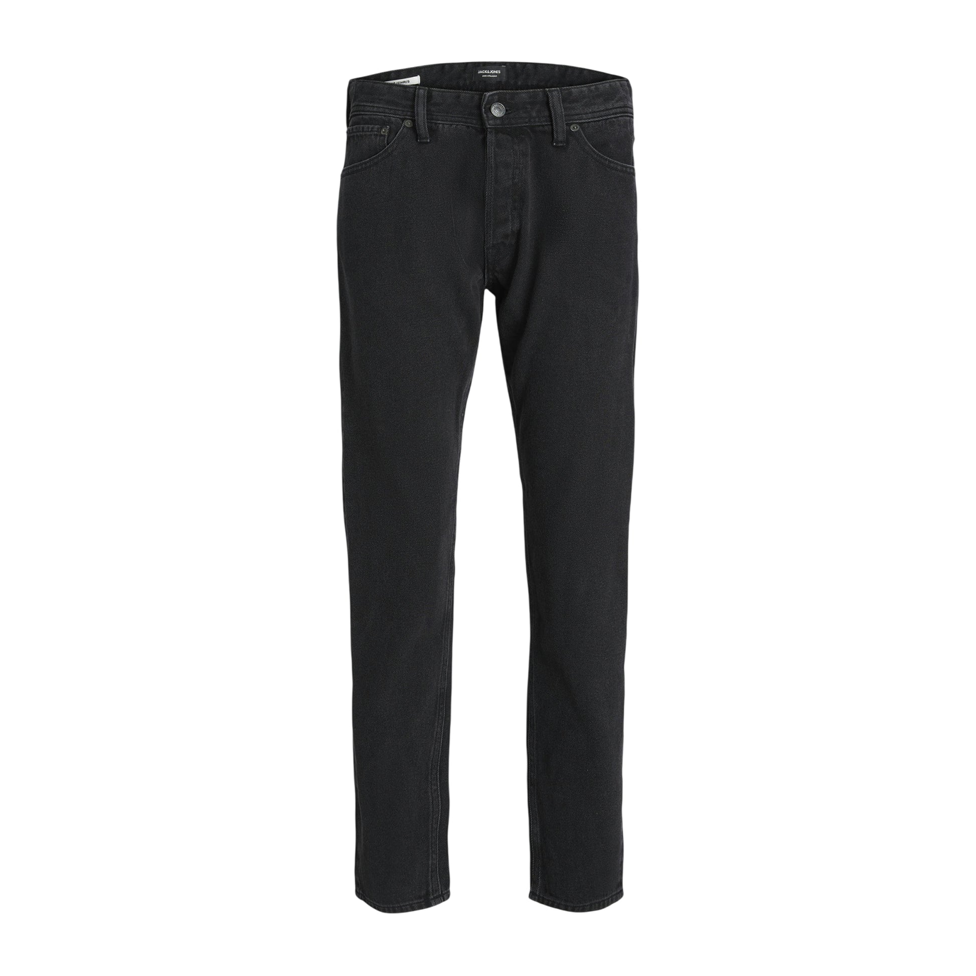 Black Denim - Front - Jack And Jones Mens Chris Denim Wide Jeans