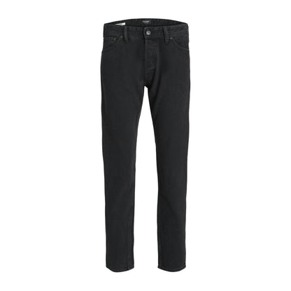 Black Denim - Front - Jack And Jones Mens Chris Denim Wide Jeans