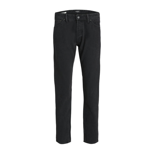 Black Denim - Front - Jack And Jones Mens Chris Denim Wide Jeans