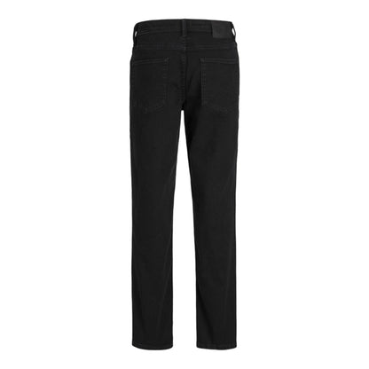 Black Denim - Back - Jack And Jones Childrens-Kids Clark Original Denim Straight Leg Jeans