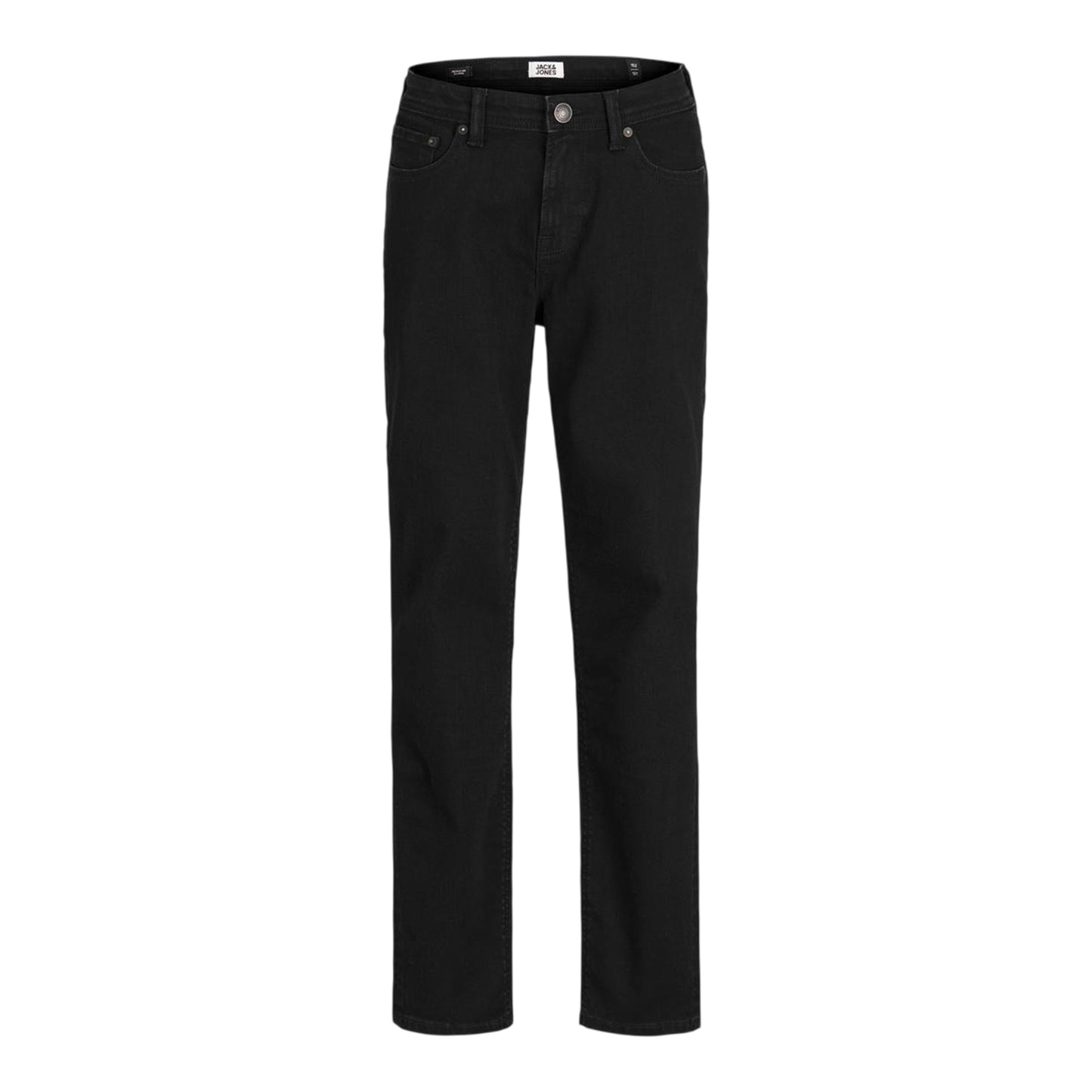 Black Denim - Front - Jack And Jones Childrens-Kids Clark Original Denim Straight Leg Jeans