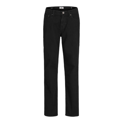 Black Denim - Front - Jack And Jones Childrens-Kids Clark Original Denim Straight Leg Jeans