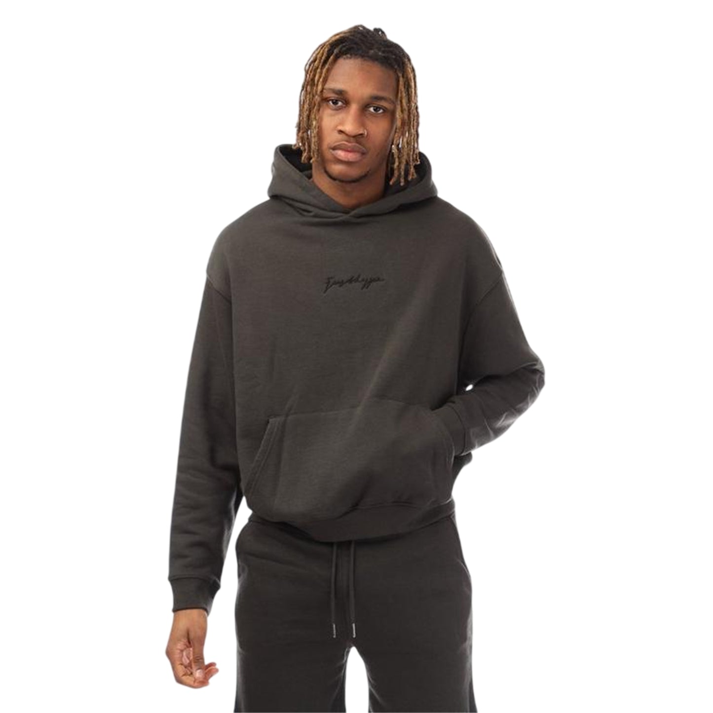 Black - Front - Just Hype Mens Relaxed Fit Hoodie