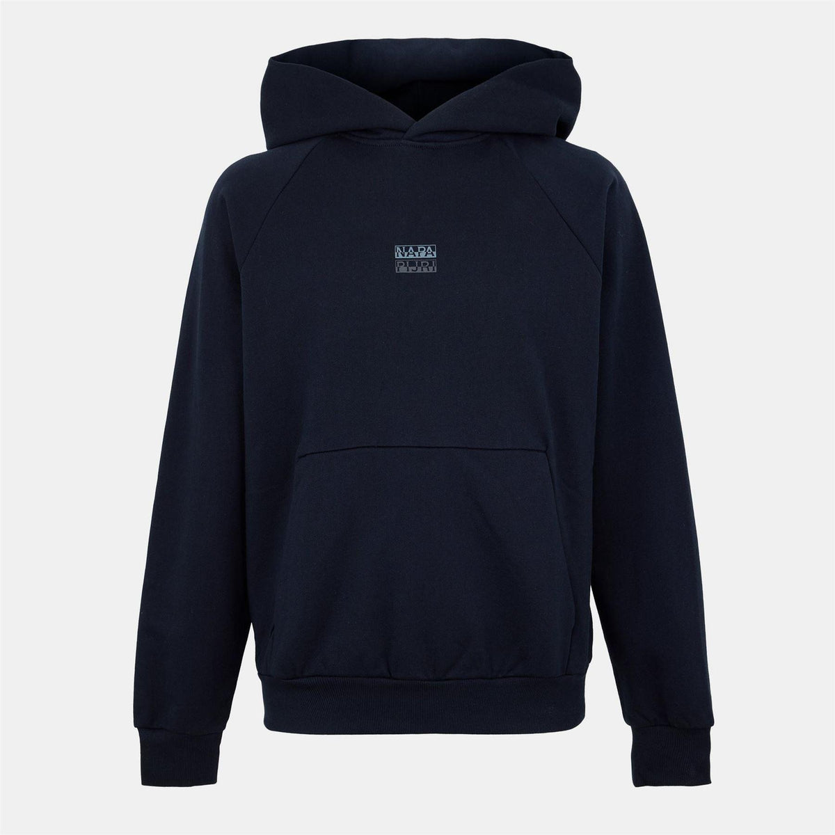 Black Beauty - Front - Napapijri Mens Cotton Blend Raglan Hoodie