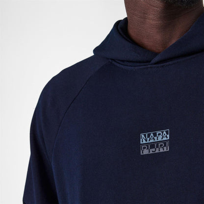 Black Beauty - Pack Shot - Napapijri Mens Cotton Blend Raglan Hoodie