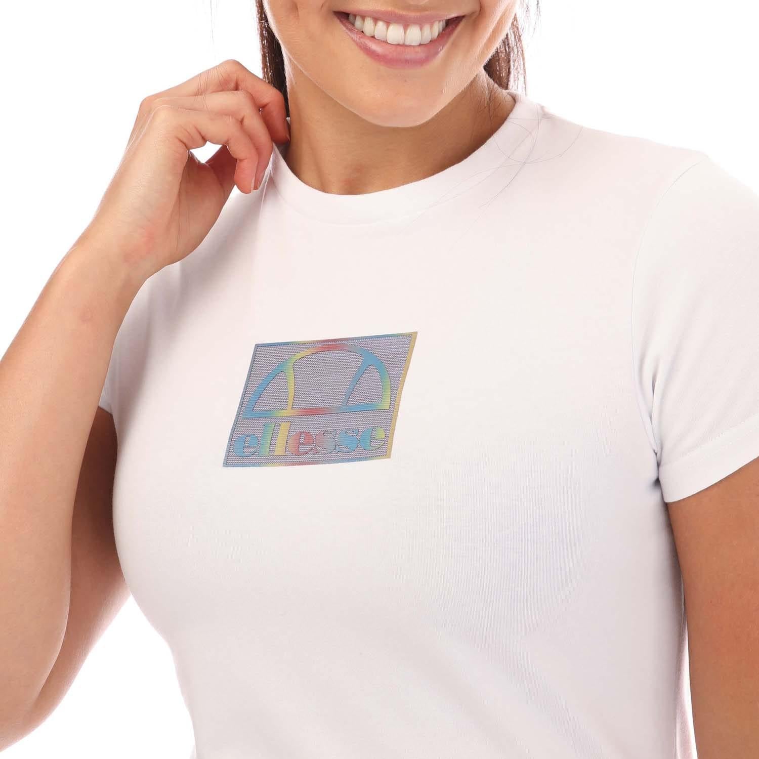 White - Side - Ellesse Womens-Ladies Karen T-Shirt