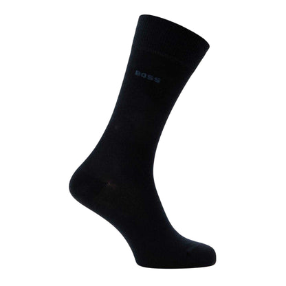 Dark Blue - Front - Boss Mens Crew Socks (Pack of 2)
