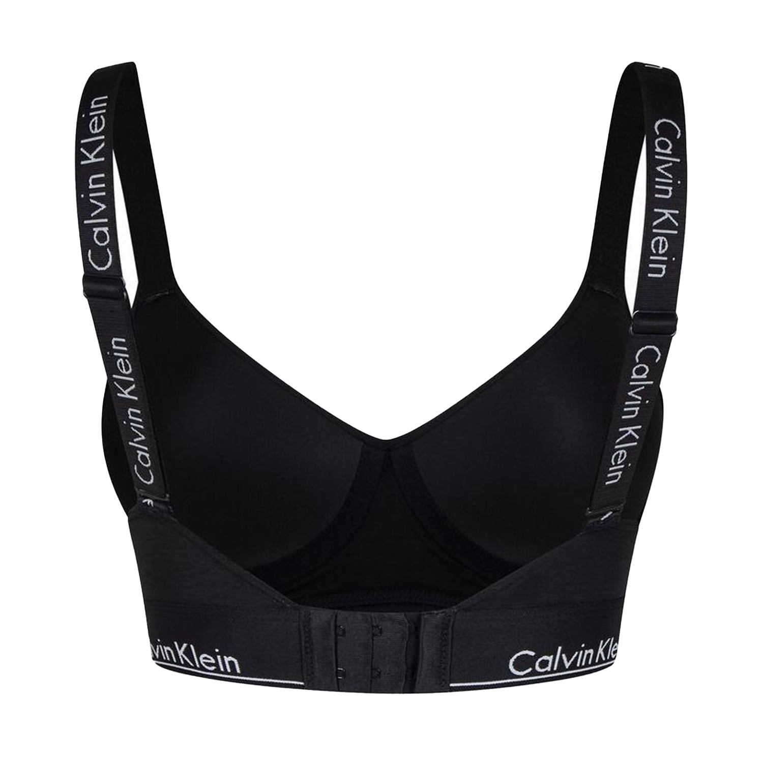 Black - Back - Calvin Klein Womens-Ladies V Neck Bralette