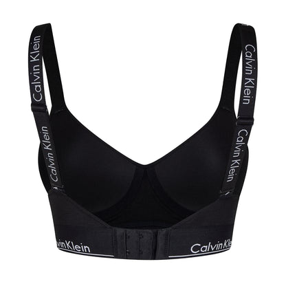 Black - Back - Calvin Klein Womens-Ladies V Neck Bralette