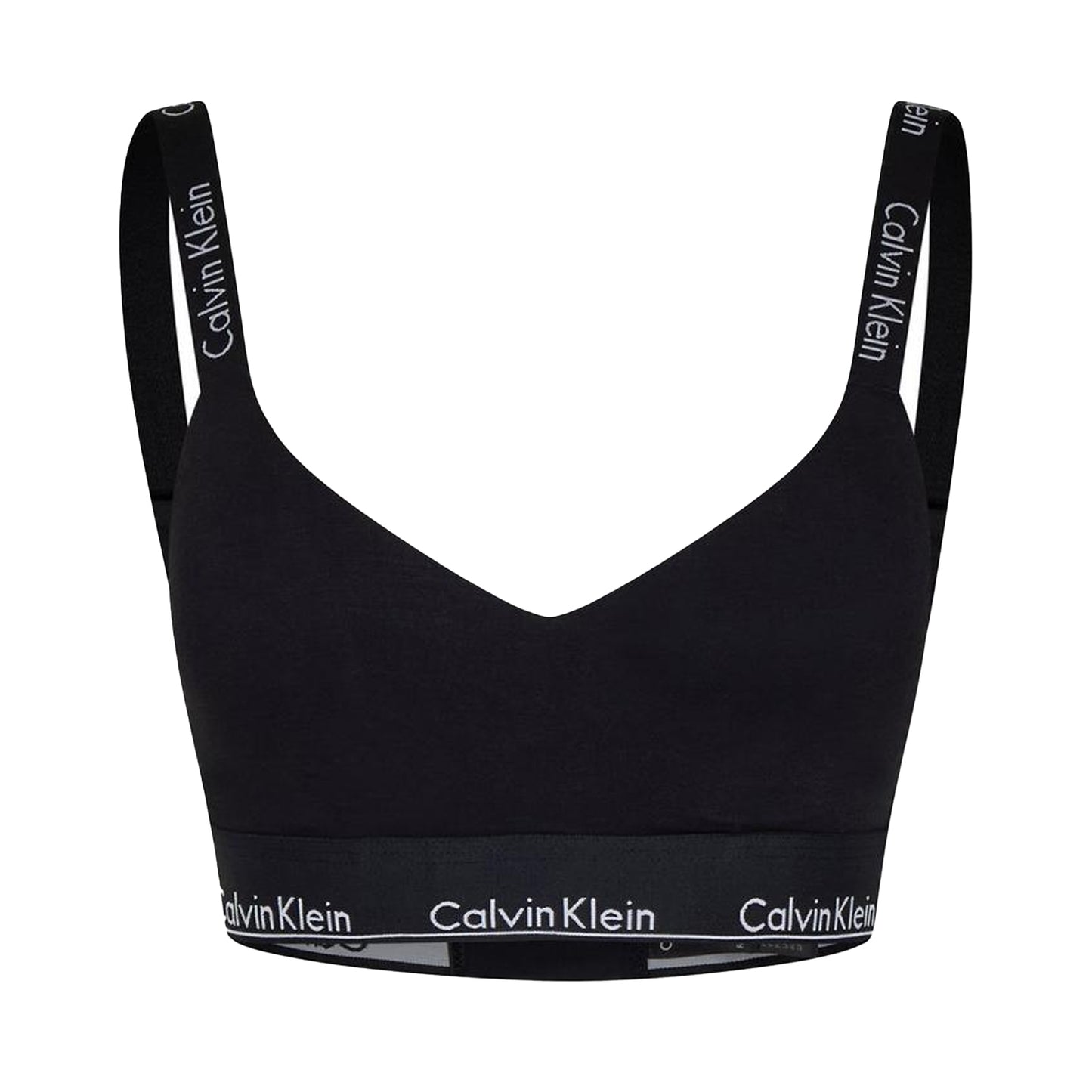 Black - Front - Calvin Klein Womens-Ladies V Neck Bralette