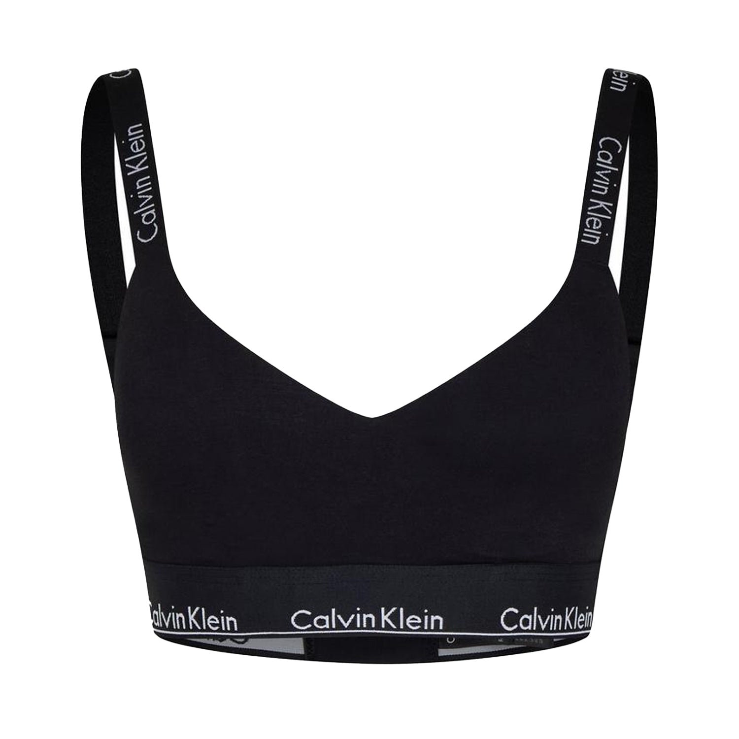 Black - Front - Calvin Klein Womens-Ladies V Neck Bralette